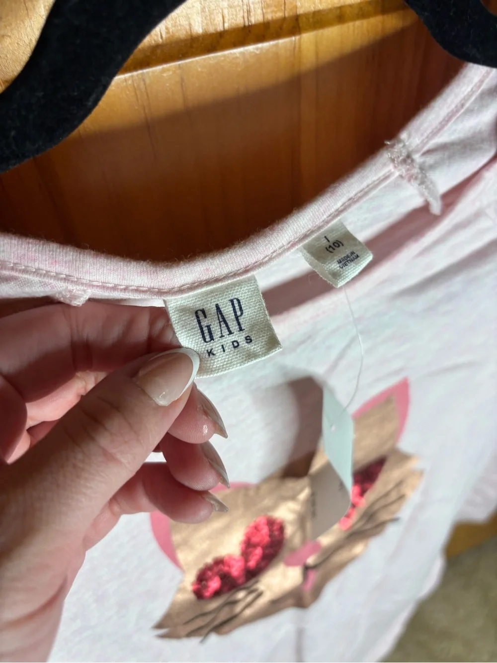Girls' Pink Heart-Eye Cat Long Sleeve Top